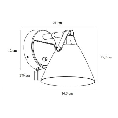 Nordlux DFTP Strap kinkiet 1x8 W czarny 84291003