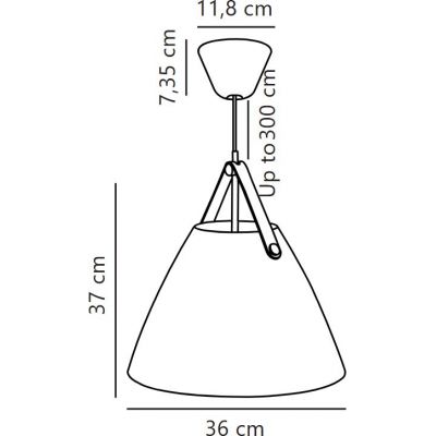 Nordlux Strap lampa wisząca 1x40 W szary/popielaty 84343010