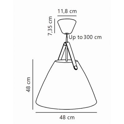 Nordlux Strap 48 lampa wisząca 1x40 W czarna 84353003