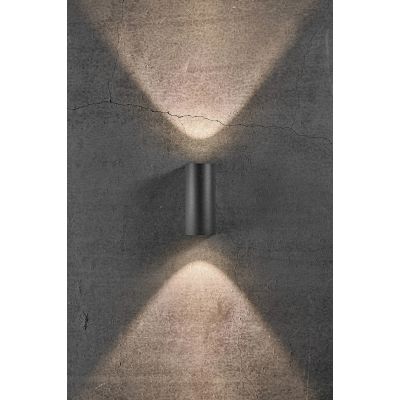 Nordlux Asbol Round kinkiet zewnętrzny 2x6,5 W czarny 84971003