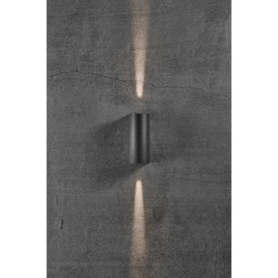 Nordlux Asbol Round kinkiet zewnętrzny 2x6,5 W czarny 84971003