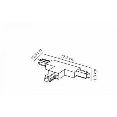 Nordlux Link łącznik T lewy czarny 86069903