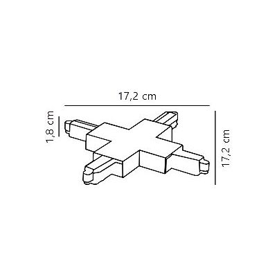 Nordlux Link X-Connector łącznik do szynoprzewodu czarny 86079903