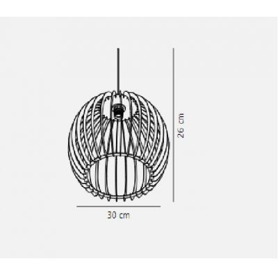 Nordlux Chino lampa wisząca 1x60 W drewno 84843014