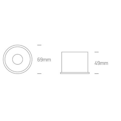 One Light lampa do zabudowy 1x10 W biała 10105AD/W/W