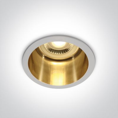 One Light Ormos lampa do zabudowy 1x50W biały/złoty 10105D8/W/GL