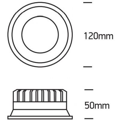 One Light Maronas plafon 1x9 W biały 10109D/W/C