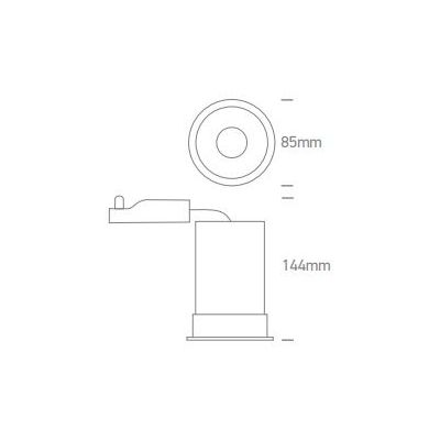 One Light Ankara lampa do zabudowy 1x10 W biała 10109F/W