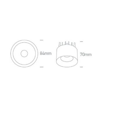 One Light Moza lampa do zabudowy 1x12 W czarna 10112A/B/W