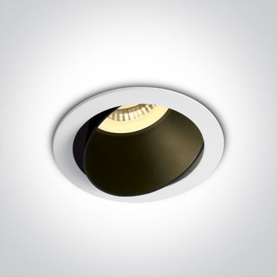One Light Vitali lampa do zabudowy 1x10W biały/czarny 11105M/W/B