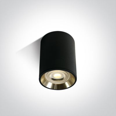 One Light Lawrio lampa podsufitowa 1x10W czarny/złoty 12105AL/B/GL