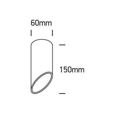 One Light Lindos lampa podsufitowa 1x10 W czarna-złota 12105E1/B/GL