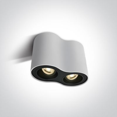 One Light Nemea lampa podsufitowa 2x10W biały/czarny 12205Y/W