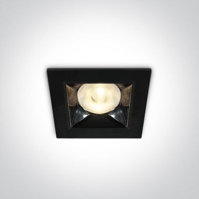 One Light Apollonos lampa do zabudowy 1x6W czarna 50106B/B/W