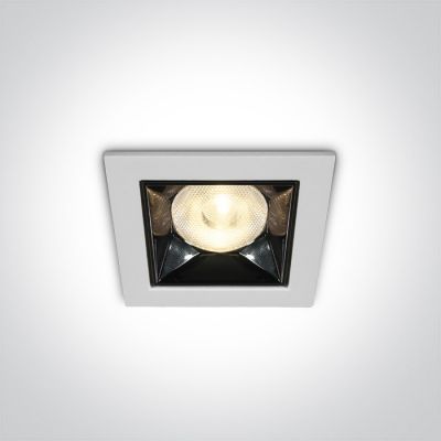 One Light Apollonos lampa do zabudowy 1x6W biały/czarny 50106B/W/W