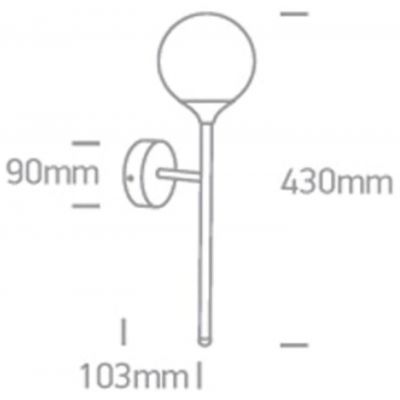 One Light Carla K kinkiet 1x9 W mosiądz 60116/BBS