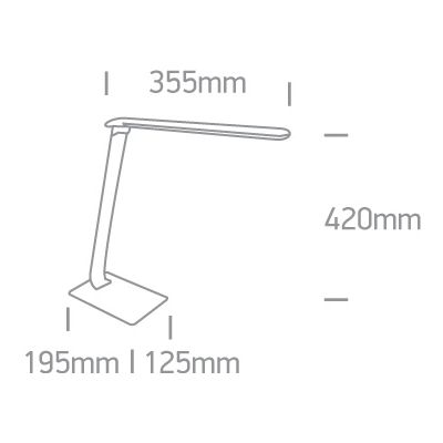 One Light Avaritsa lampa biurkowa 1x15W biała 61068/C