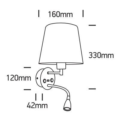 One Light Milea kinkiet 1x40 W biały 61080/W/W