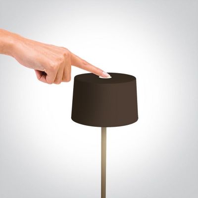 One Light Prionia lampa stołowa 1x3,3 W brązowa 61082A/BR