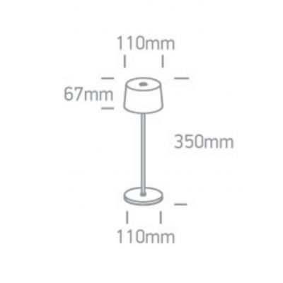 One Light Prionia lampa stołowa 1x3,3 W brązowa 61082A/BR