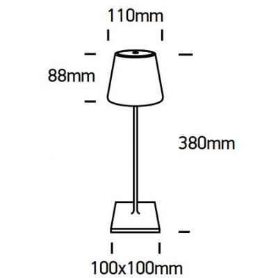One Light Portable lampa stołowa 1x3,5 W biała 61082/W