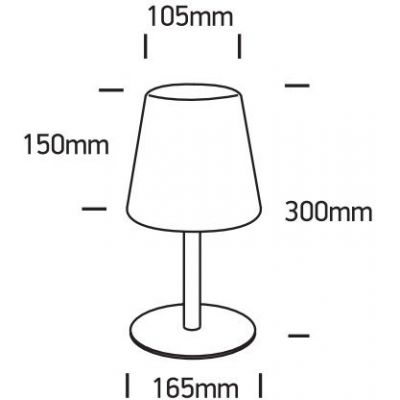 One Light Grewena lampa stołowa 1x2 W czarna 61084/B