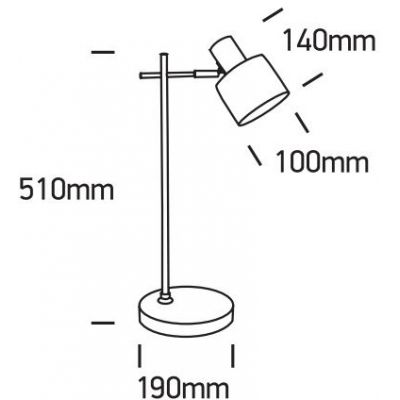 One Light Serena S lampa biurkowa 1x10 W czarna 61116A/B