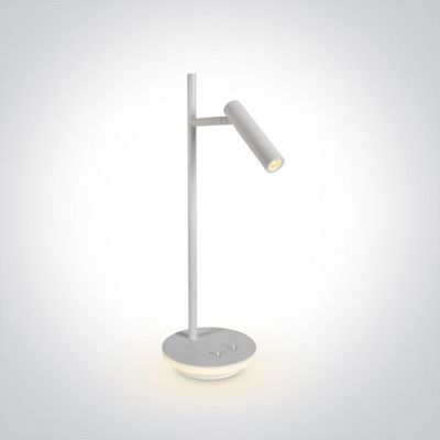 One LIght Diodor S lampa biurkowa 3W+6W biała 61132A/W/W