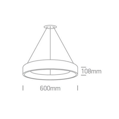 One Light lampa wisząca 1x42 W biała 62142NB/W/V