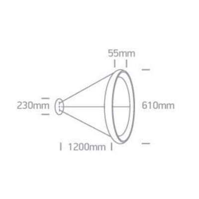 One Light Kedros lampa wisząca 1x50 W czarna 62144NB/B/W