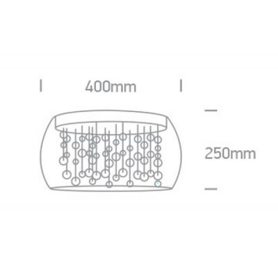One Light Fotoni lampa podsufitowa 5x9 W chrom 62166B