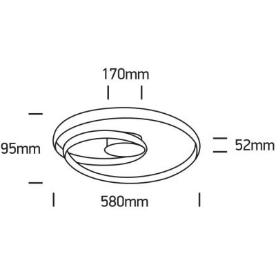 One Light Sion lampa podsufitowa 1x30 W biała 63066/W