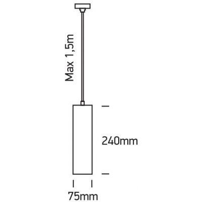 One Light Kallifoni lampa wisząca 1x10 W czarna 63105M/B