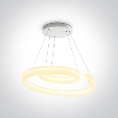 One Light Asvesti lampa wisząca 1x60 W biała 63112/W