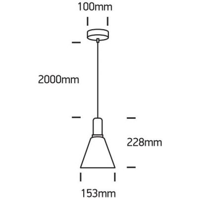 One Light Tala lampa wisząca 1x10 W czarna-mosiądz szczotkowany 63122/BBS