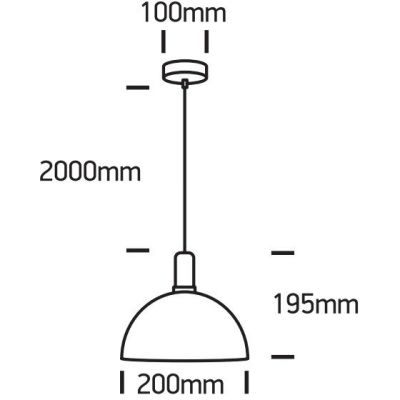 One Light Omorfo lampa wisząca 1x10 W czarna-mosiądz szczotkowany 63140/BBS