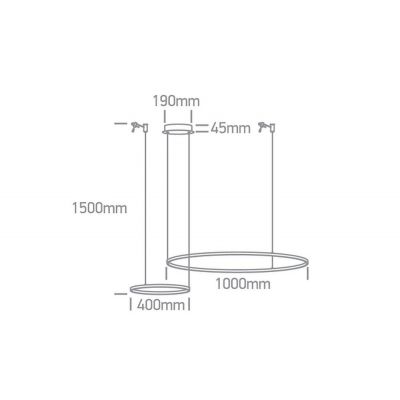 One Light Verdun 2 lampa podsufitowa 1x65 W czarna 63150A/B/W