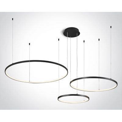 One Light Verdun 3 lampa podsufitowa 1x65 W czarna 63150B/B/W