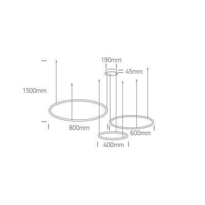 One Light Verdun 3 lampa podsufitowa 1x65 W czarna 63150B/B/W