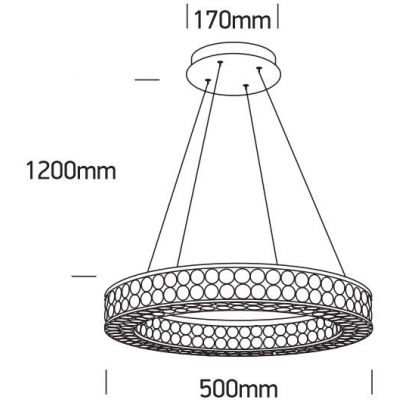 One Light lampa wisząca 1x24 W chrom 63184C/C/W