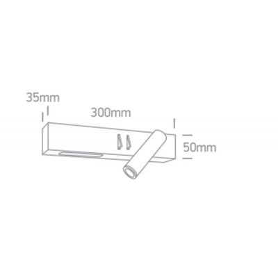 One Light Agnes kinkiet 1x3W/1x6W LED biały 65146A/W/W