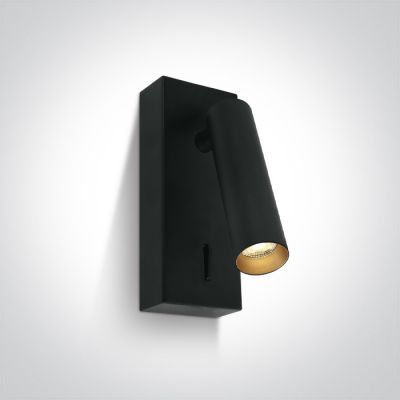 One Light Kandila kinkiet 1x3 W czarny 65746/B/W