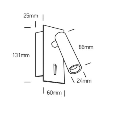 One Light Kandila 3 kinkiet 1x3 W czarny 65746R/B/W
