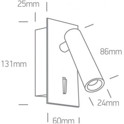 One Light Kandila 3 kinkiet 1x3 W biały 65746R/W/W