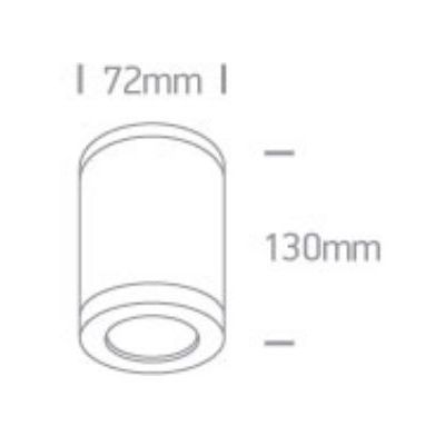 One Light lampa podsufitowa zewnętrzna 1x6 W czarna 67142A/B