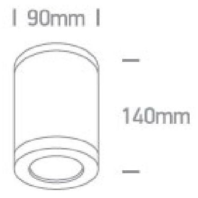 One Light lampa podsufitowa zewnętrzna 1x10 W czarna 67142B/B