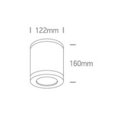 One Light Nota 3 lampa podsufitowa 1x10 W szara 67142C/AN