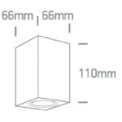 One Light lampa podsufitowa zewnętrzna 1x6 W antracyt 67142D/AN