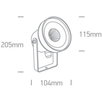One Light Malesina naświetlacz 9 W 3000K antracyt 67196C/AN/W