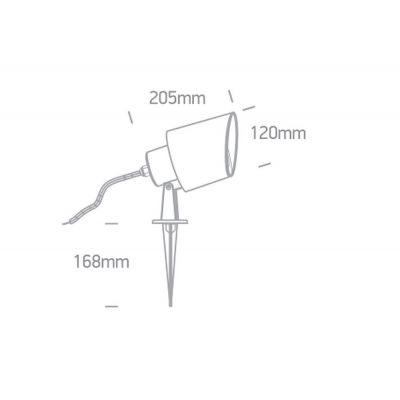 One Light lampa gruntowa 1x10 W czarna 67204G/B